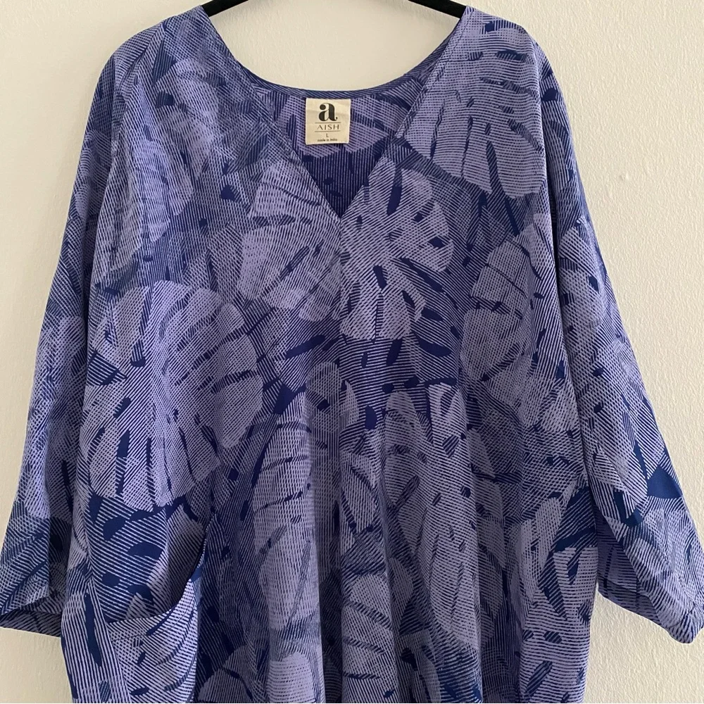 Aish Caftan Maxi Dress 100% Silk size Large - Picture 2 of 11